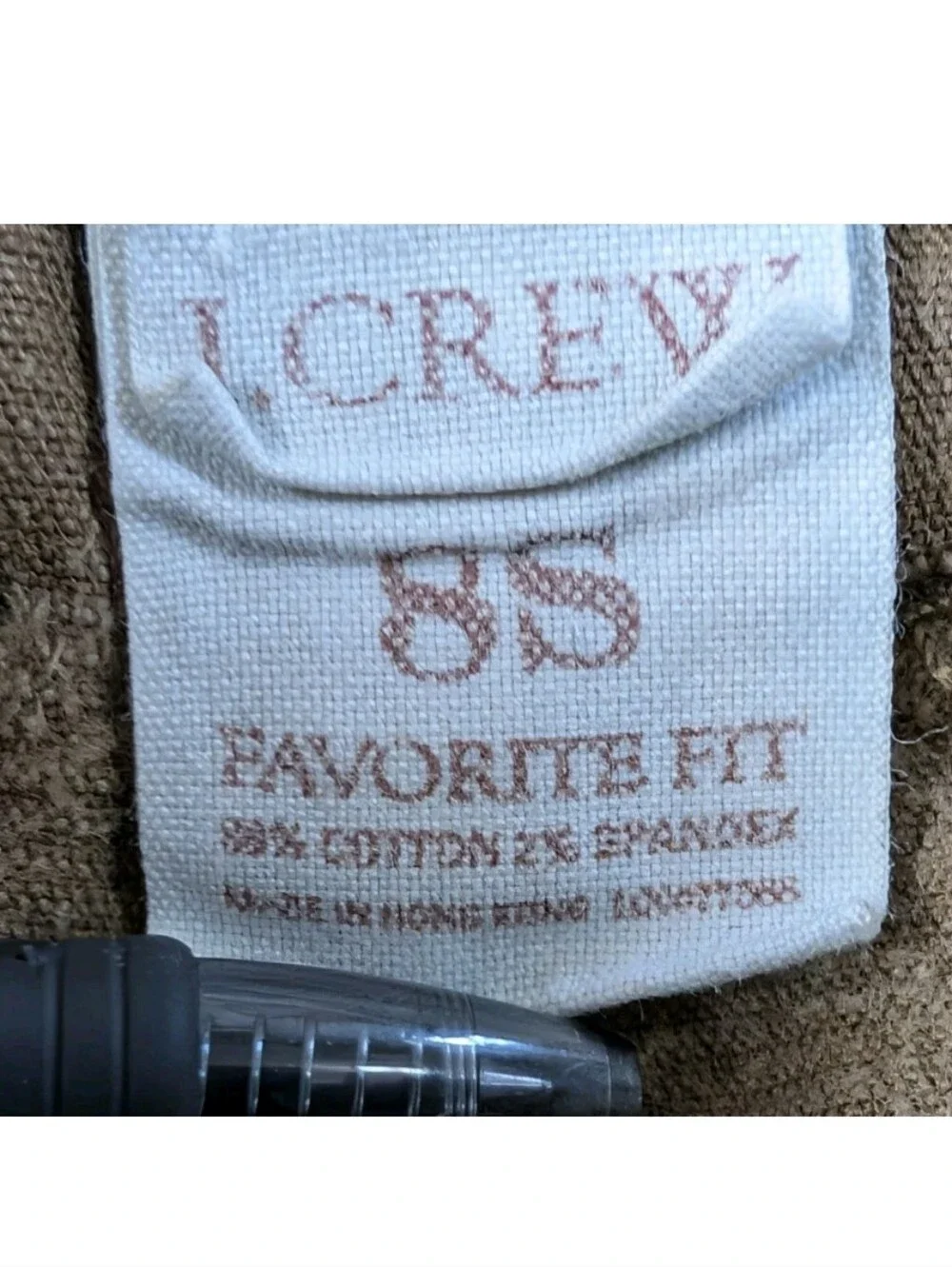 J. Crew Womens 8S Short Brown Corduroy Pants Favorite Fit Stretch Cords